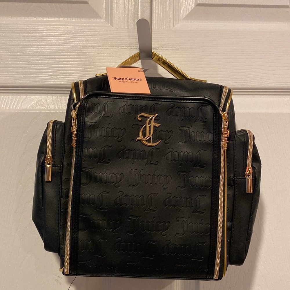 BNWT JUICY COUTURE Large Black Travel Cosmetic Bag